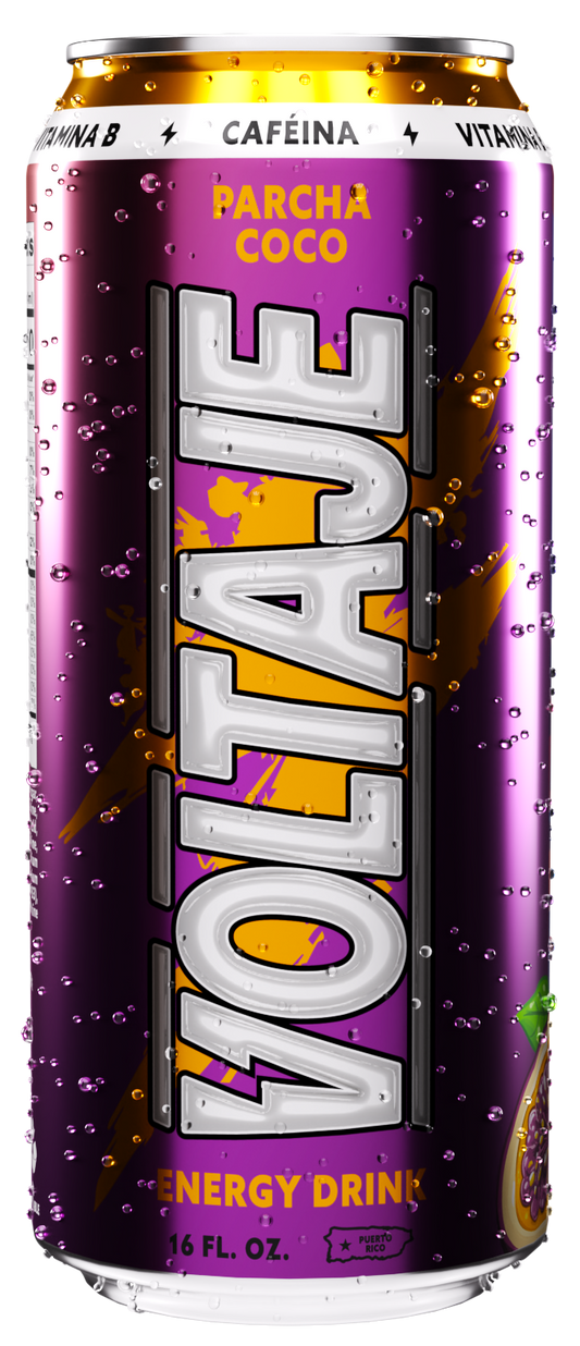Voltaje - Parcha Coco, Energy Drink Case (12 Pack)